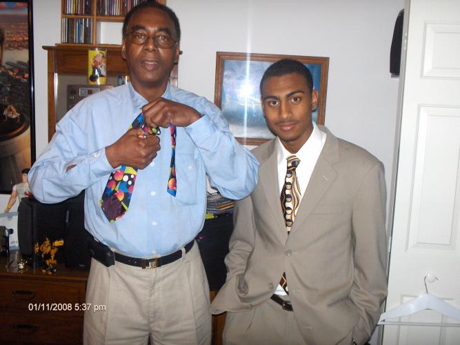 Uncle Leighton and his grand nephew Mathew